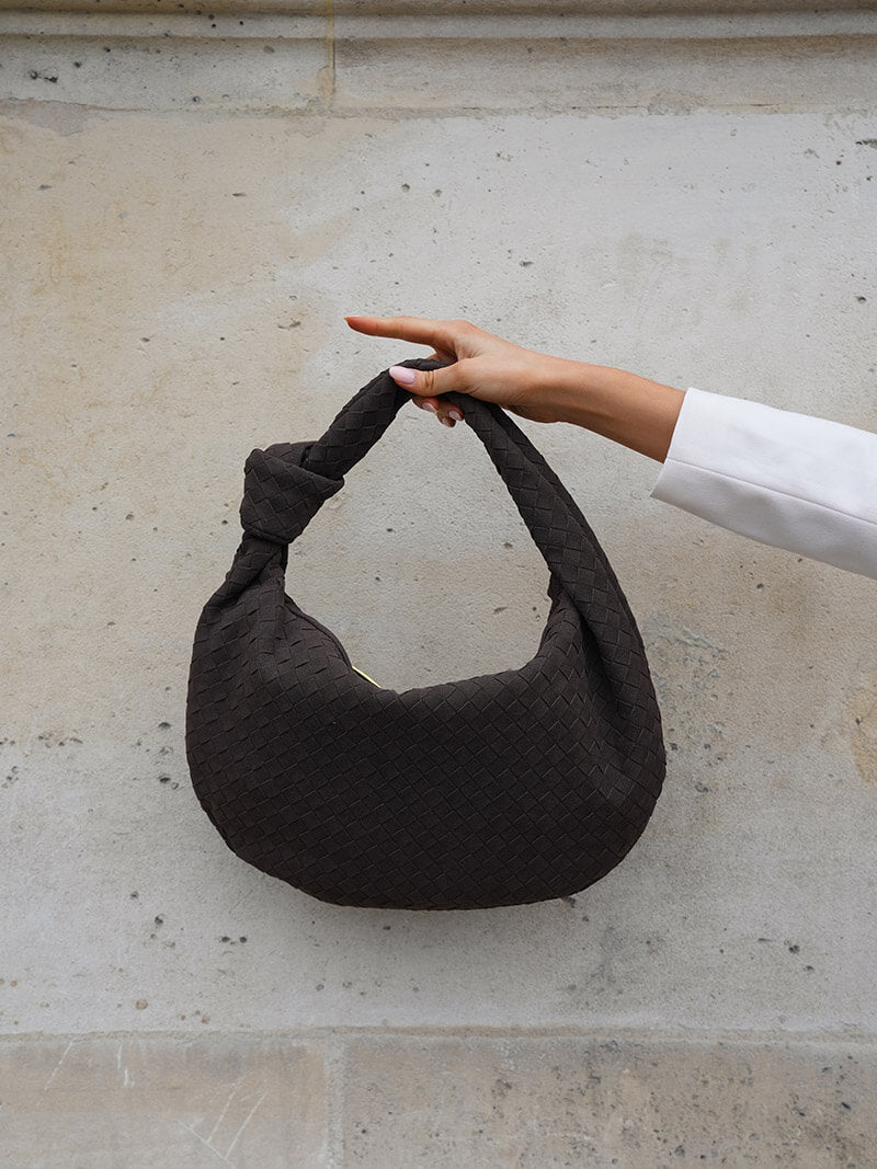 Sac Hobo Tressé avec Détail Nœud - Chic et Authentique