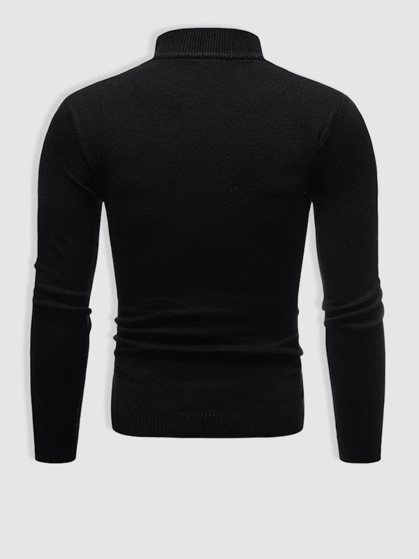 Pull Homme Slim Fit Col Roulé pour Printemps