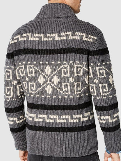Pull Homme Printemps Col Roulé et Motif
