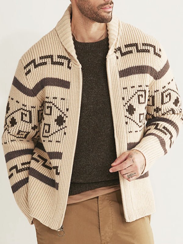 Pull Homme Printemps Col Roulé et Motif - BerlinGlamour