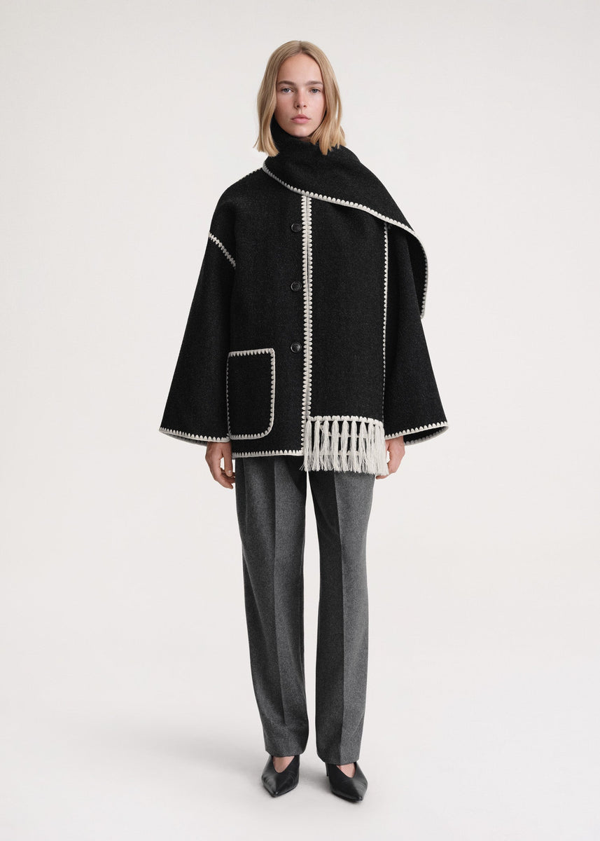 Manteau Femme Hiver Chic avec Écharpe Douce - PanierRoyale