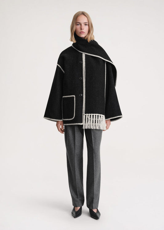 Manteau Femme Hiver Chic avec Écharpe Douce - PanierRoyale