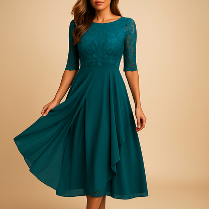 Robe Été Décolleté Profond en Asymétrique