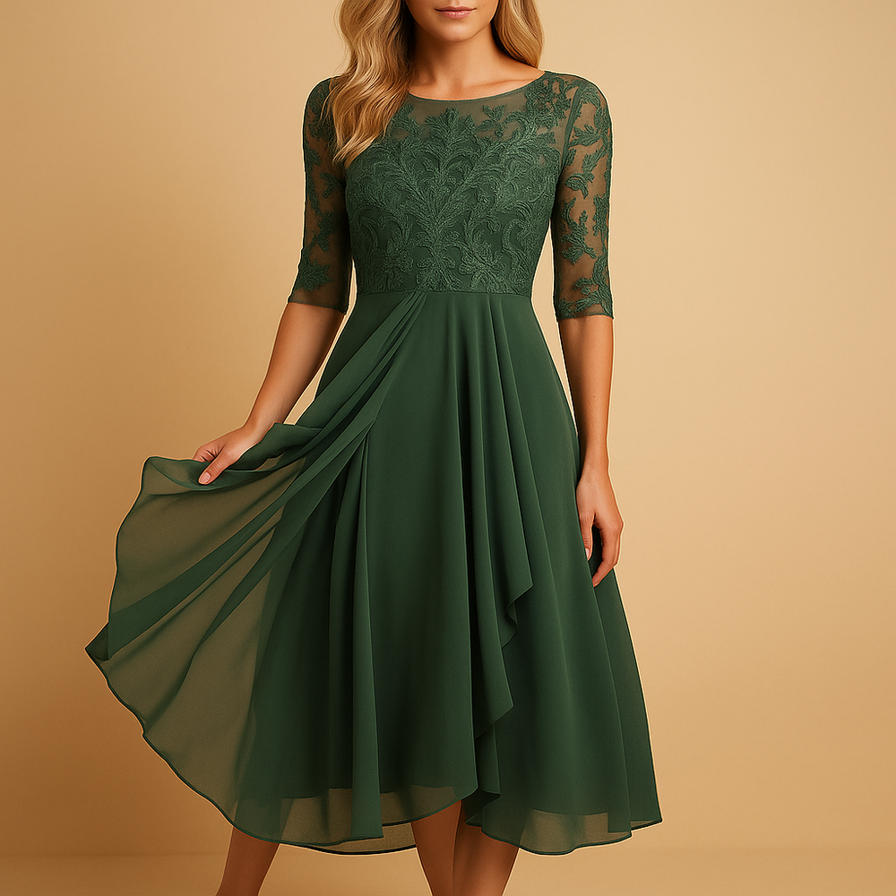 Robe Été Décolleté Profond en Asymétrique