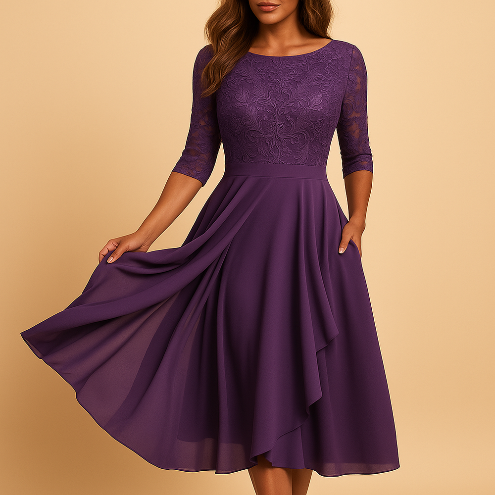 Robe Été Décolleté Profond en Asymétrique
