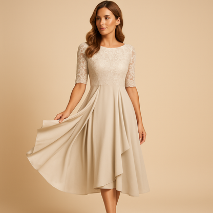 Robe Été Décolleté Profond en Asymétrique