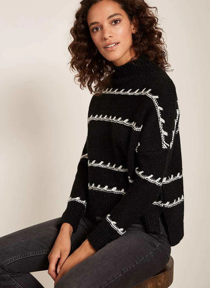 Pull Oversize Chic à Motifs Pois