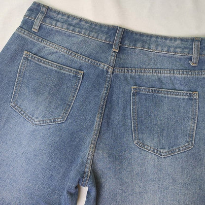 Jeans Élégants À Jambe Large Pour Femmes | Taille Haute