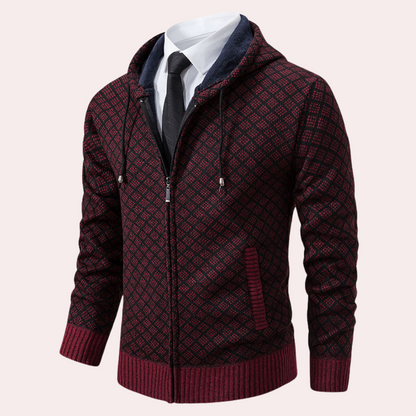 KEKOA - Cardigan à Capuche Tricoté Moderne pour Hommes