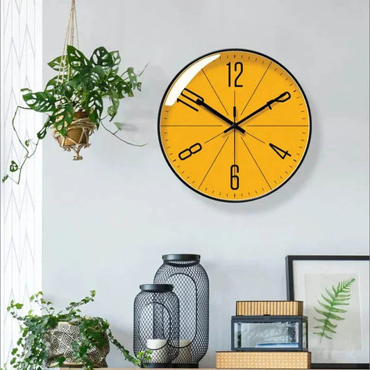 Horloge Murale Minimaliste Blanc Laqué - PanierRoyale