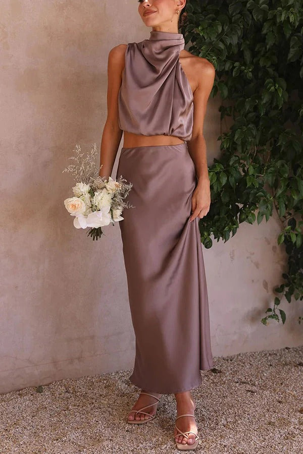 Robe Cocktail Femme Élégante Décolletée
