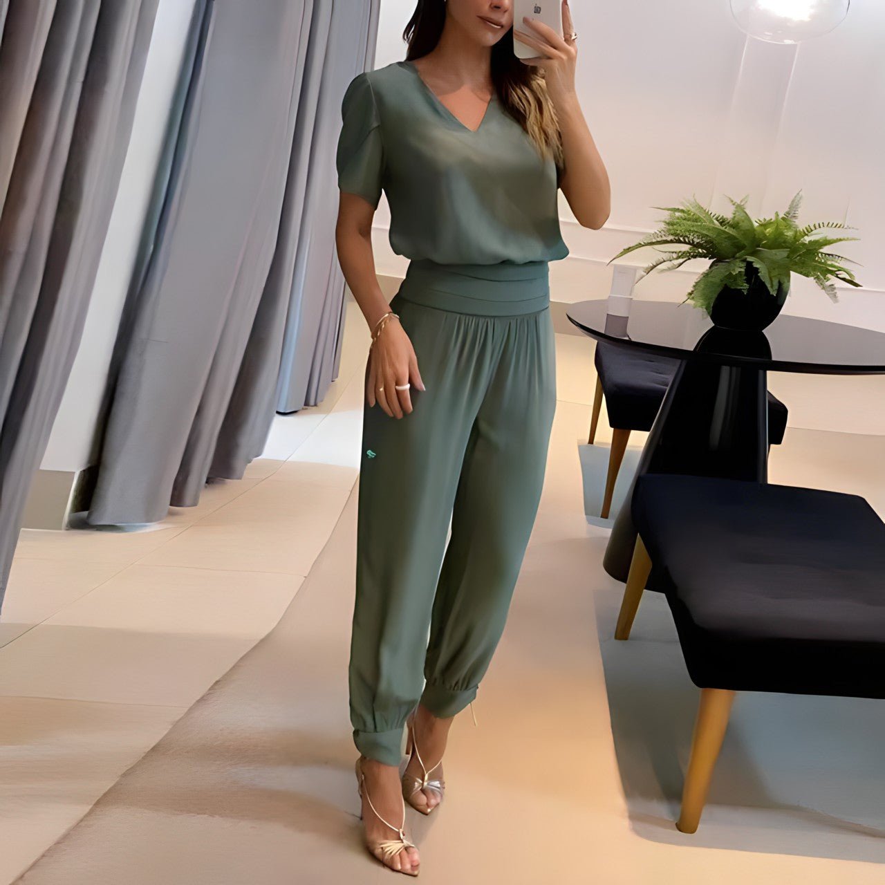 Robe Été Courte Femme imprimée décolleté V
