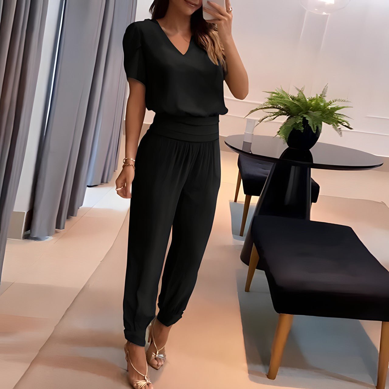 Robe Été Courte Femme imprimée décolleté V