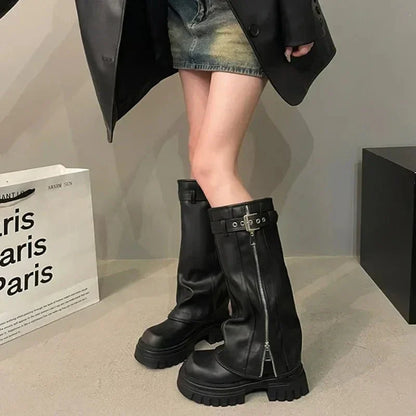 Bottes À Plateforme Pour L'hiver | Talon Carré