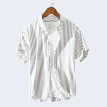 Chemise Homme Manches Courtes Classique Boutons Brillants