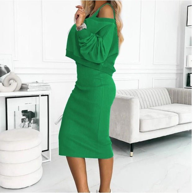 Robe et Pull Femme Ensemble Détente Confortable