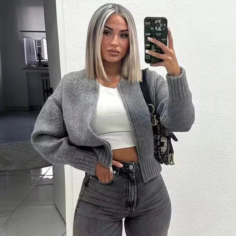 Cardigan Femme Grande Taille Tricot Chaud et Élégant - PanierRoyale