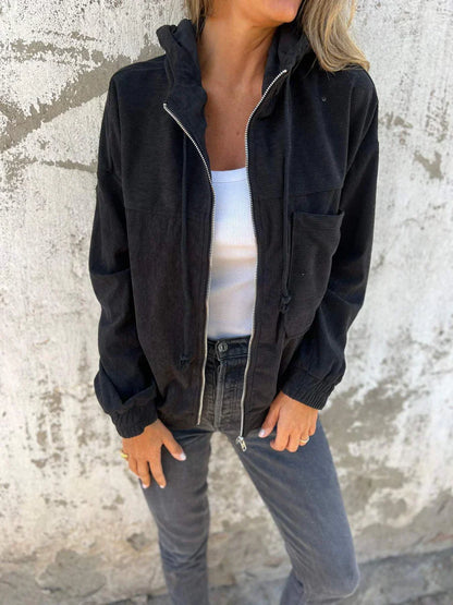 Veste Femme Zippée Manches Longues Hiver