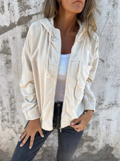 Veste Femme Zippée Manches Longues Hiver - PanierRoyale