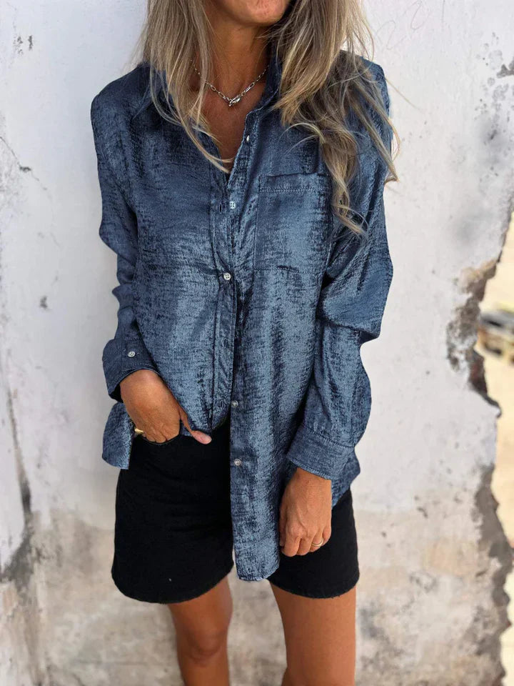 Chemise Femme Élégante Manches Longues Boutons