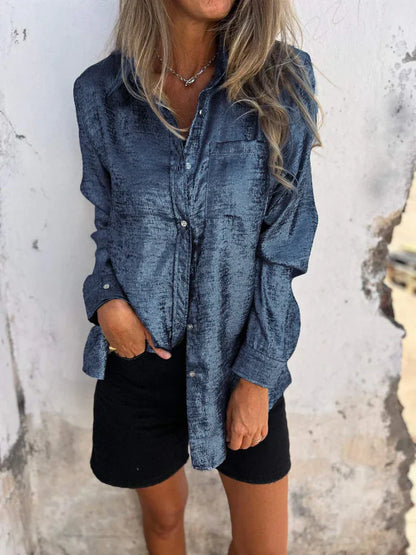 Chemise Femme Élégante Manches Longues Boutons