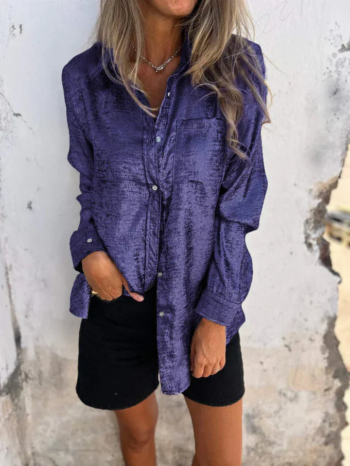 Chemise Femme Élégante Manches Longues Boutons