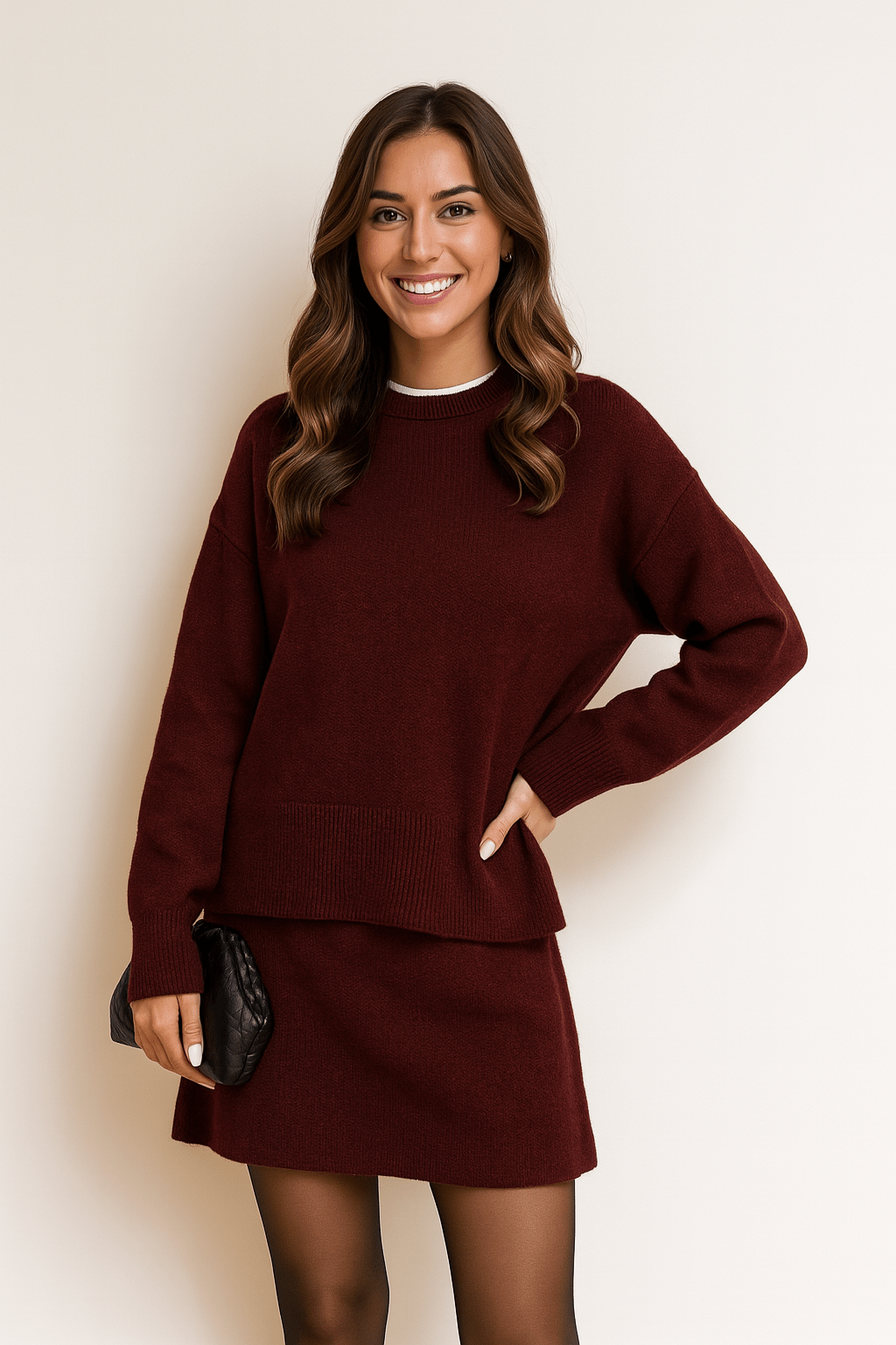 Ensemble 2 pièces Femme : Pull et Jupe pour un Look Décontracté Chic