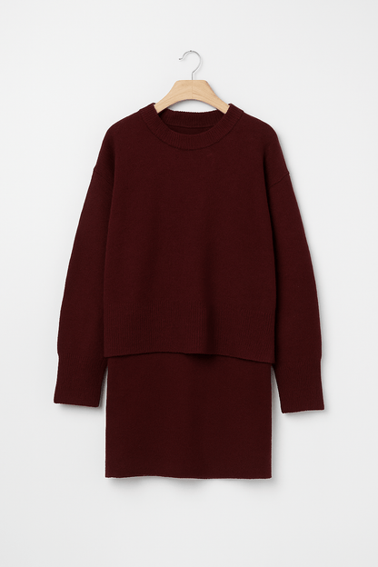 Ensemble 2 pièces Femme : Pull et Jupe pour un Look Décontracté Chic