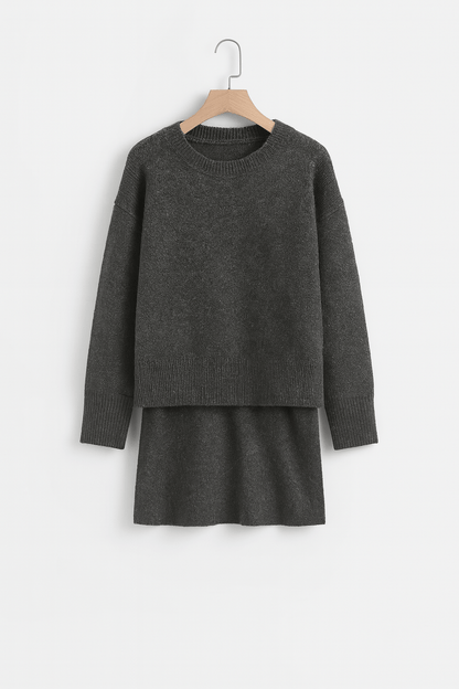 Ensemble 2 pièces Femme : Pull et Jupe pour un Look Décontracté Chic
