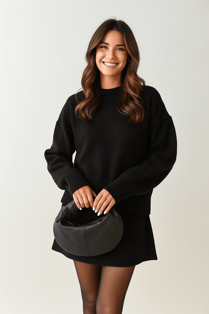 Ensemble 2 pièces Femme : Pull et Jupe pour un Look Décontracté Chic