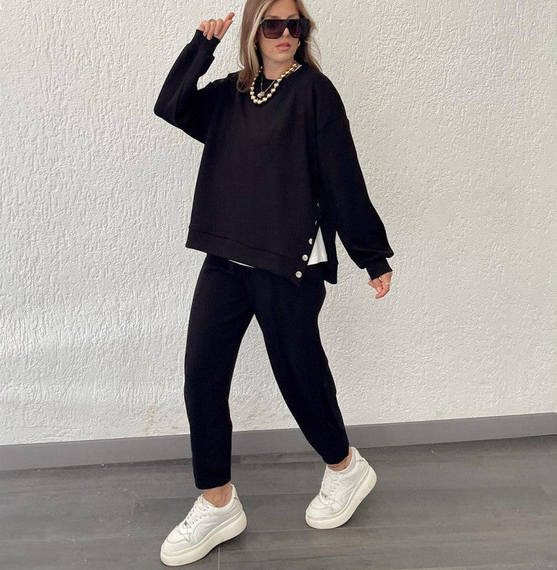 Survetement Décontracté 2 Pièces : Pull et Pantalon Jogger Confortables
