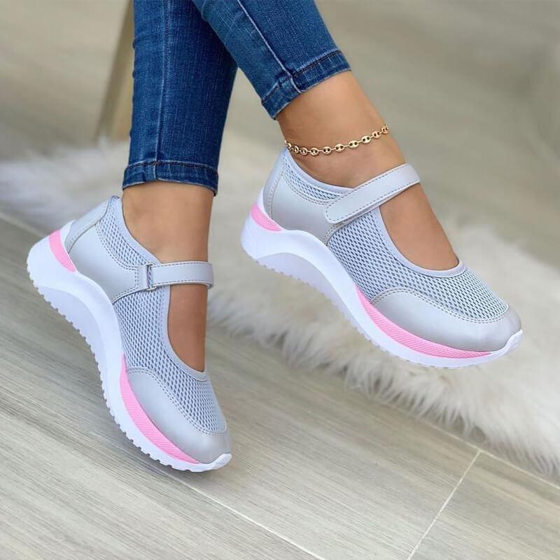 Chaussures de sport femme respirantes avec scratch pour confort - BerlinGlamour