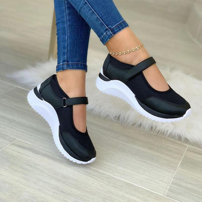 Chaussures de sport femme respirantes avec scratch pour confort