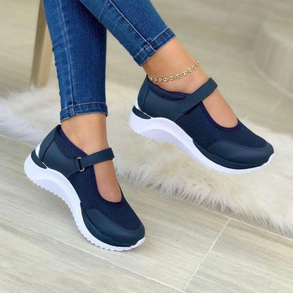 Chaussures de sport femme respirantes avec scratch pour confort