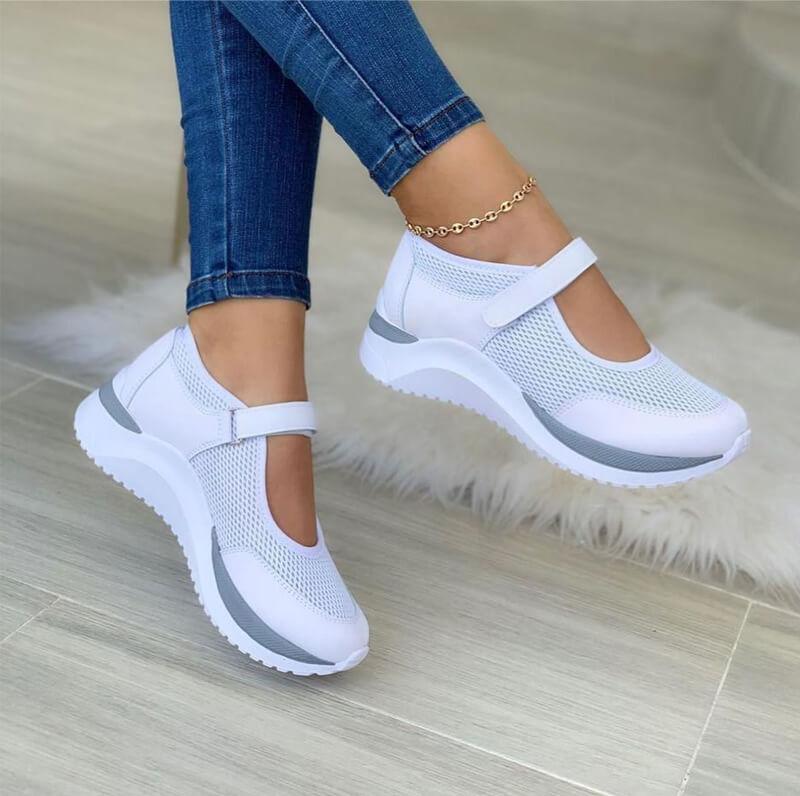 Chaussures de sport femme respirantes avec scratch pour confort