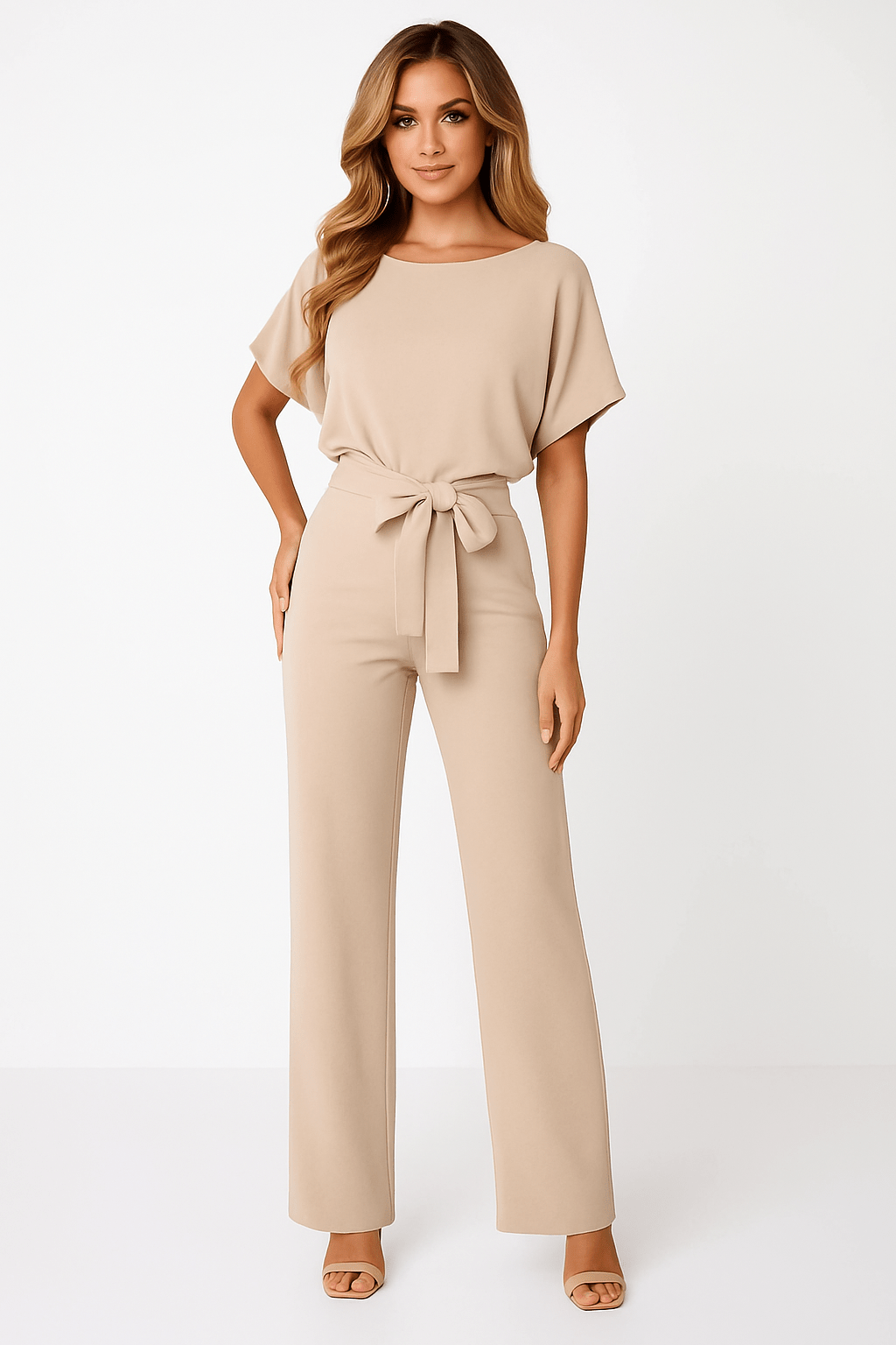 Combinaison Femme Élégante avec Ceinture Taille - BerlinGlamour