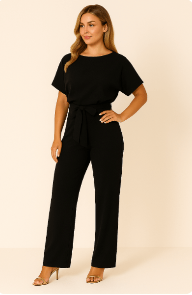 Combinaison Femme Élégante avec Ceinture Taille