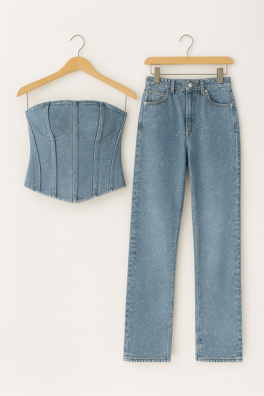 Combinaison Denim Féminine sans Bretelles