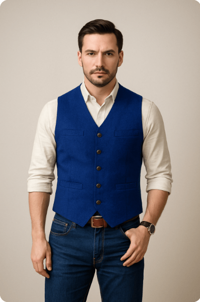 Gilet Homme Classique Sans Manches Uni - PanierRoyale