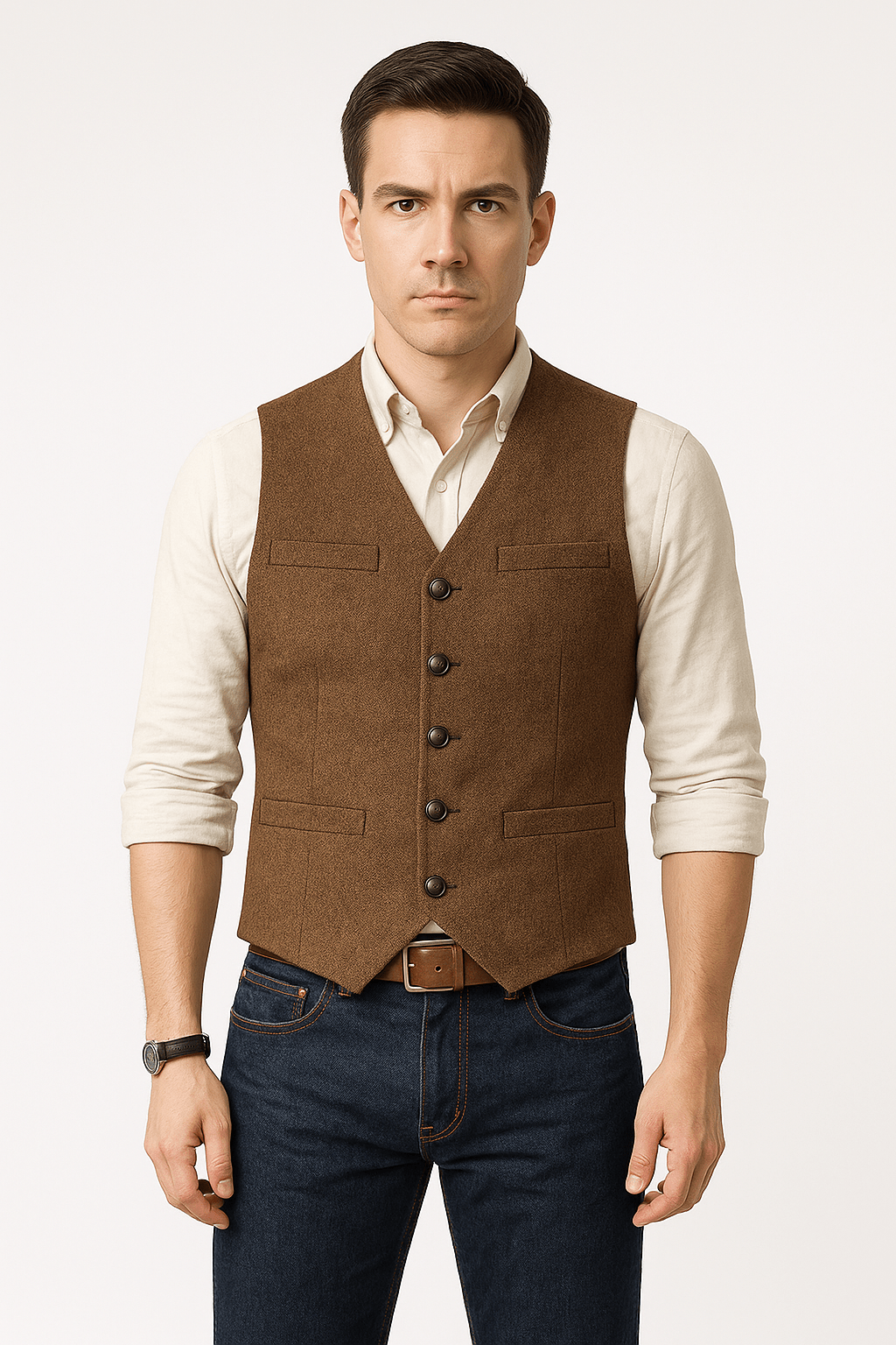 Gilet Homme Classique Sans Manches Uni
