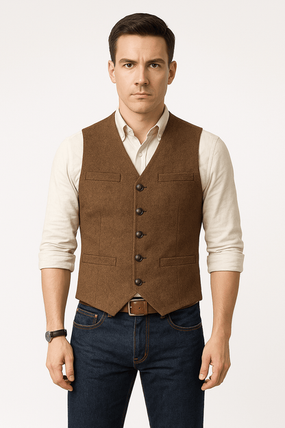 Gilet Homme Classique Sans Manches Uni