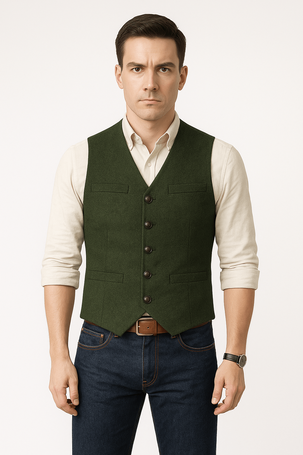 Gilet Homme Classique Sans Manches Uni