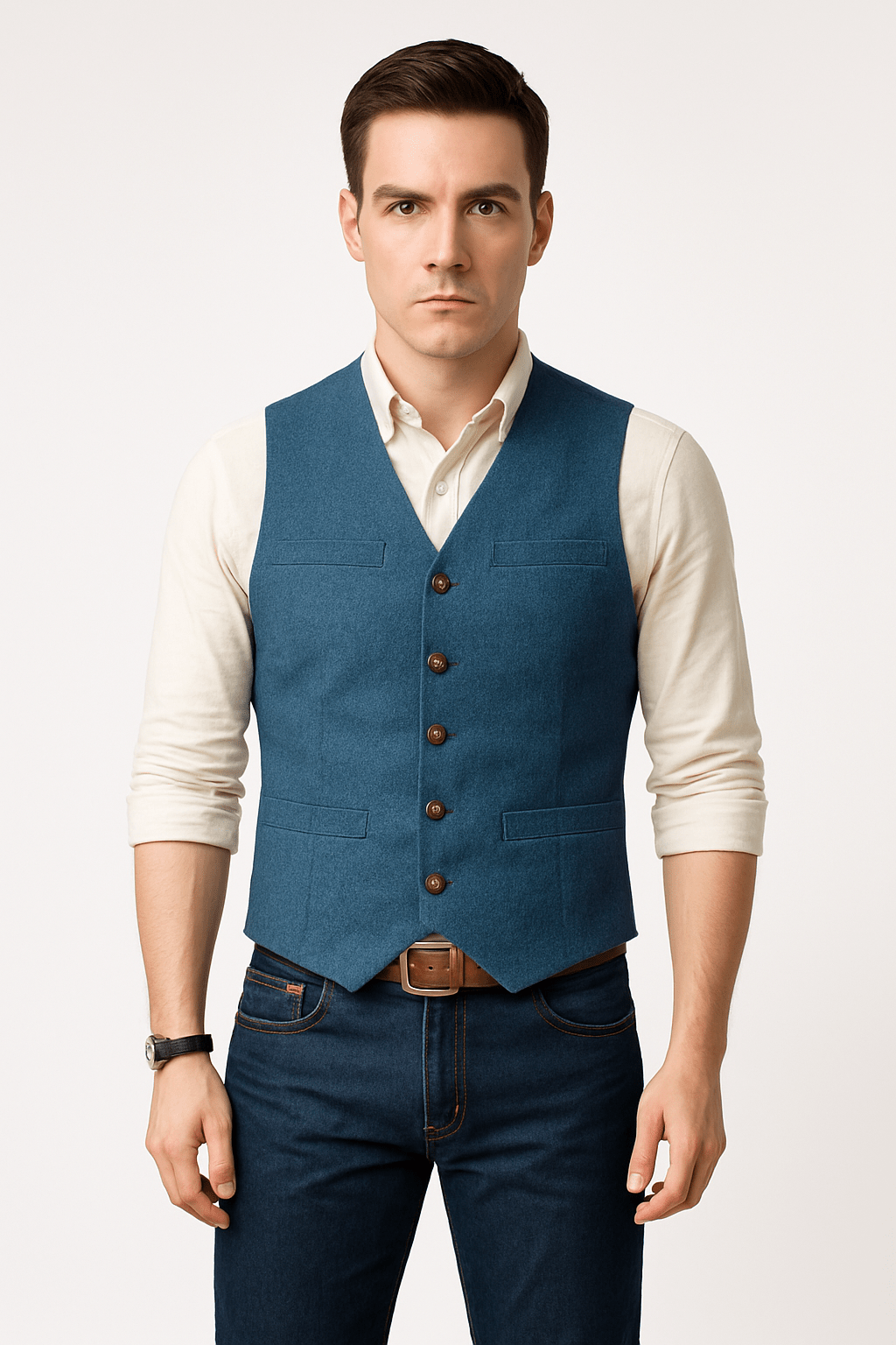 Gilet Homme Classique Sans Manches Uni