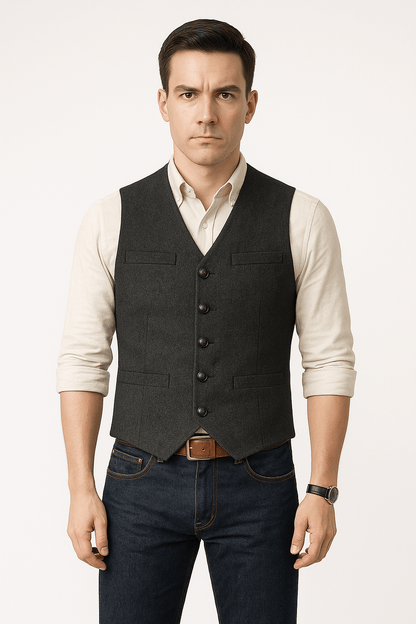 Gilet Homme Classique Sans Manches Uni