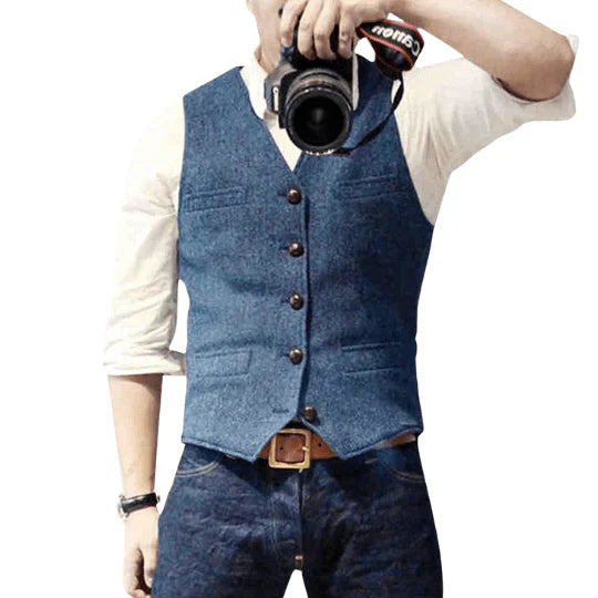 Gilet Homme Sans Manches Zippé Élégant