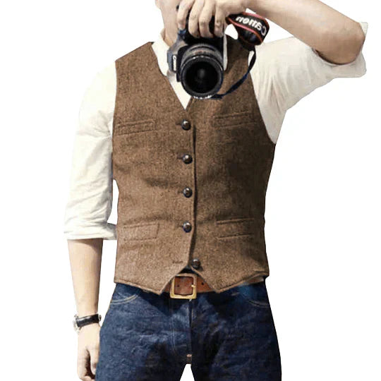 Gilet Homme Sans Manches Zippé Élégant