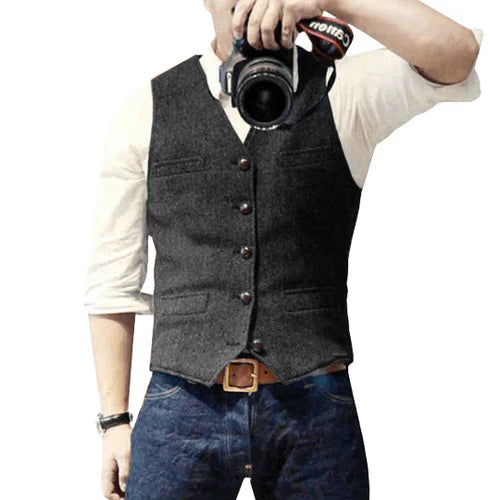 Gilet Homme Sans Manches Zippé Élégant