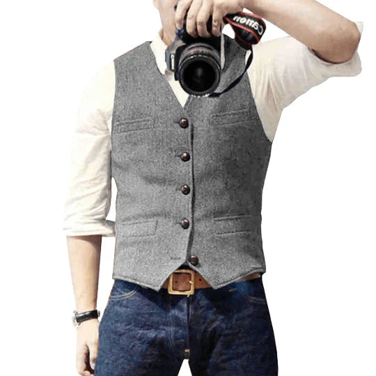 Gilet Homme Sans Manches Zippé Élégant - PanierRoyale