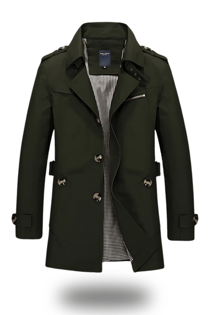 Manteau Trench Homme Brun Clair Classique
