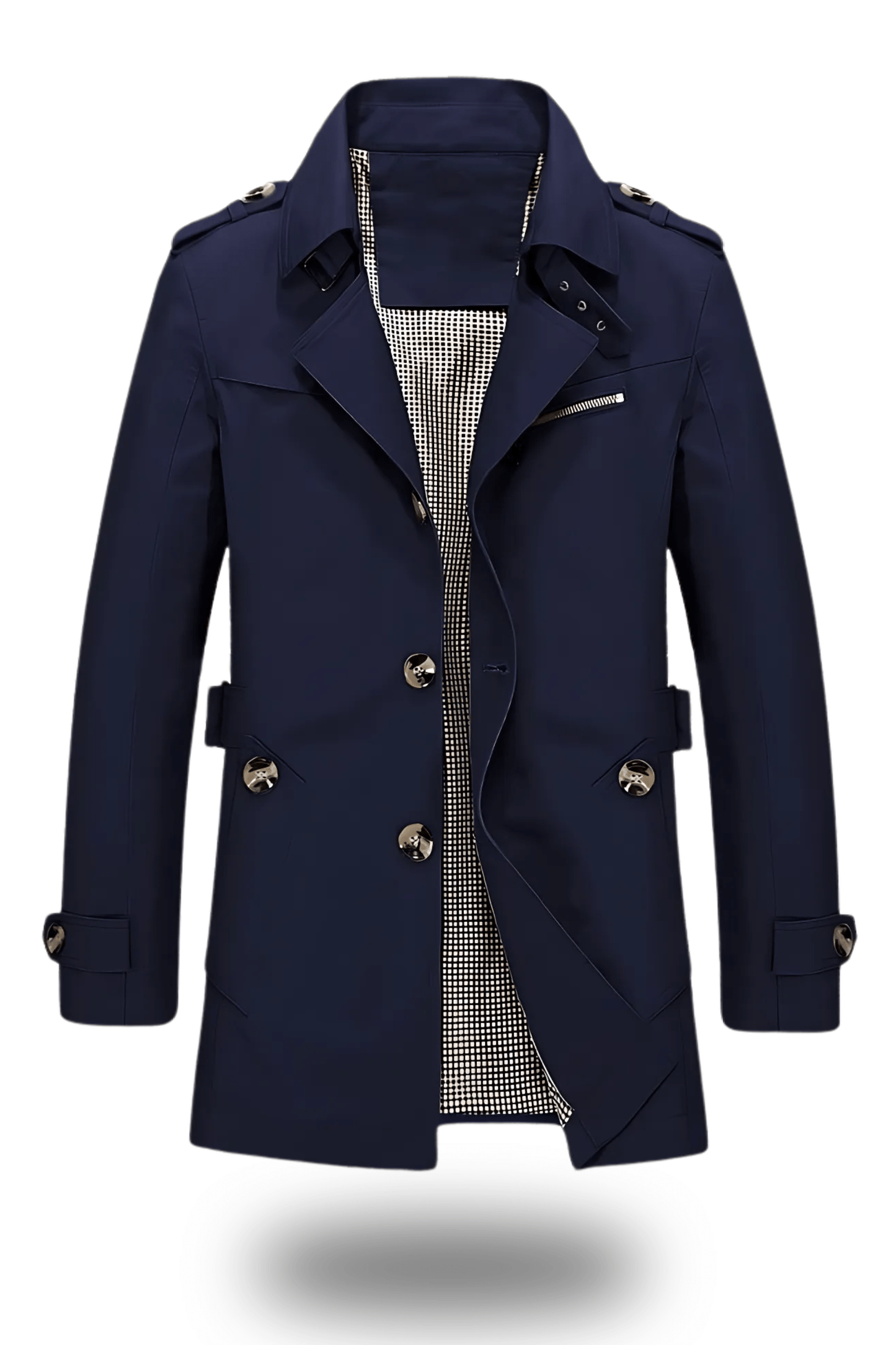 Manteau Trench Homme Brun Clair Classique